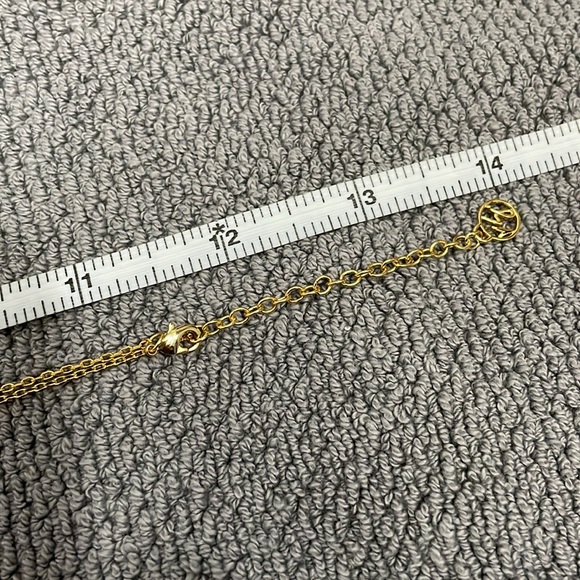 “Talia” Gold Toned Necklace and Bangle Bracelet Set - Picture 9 of 13